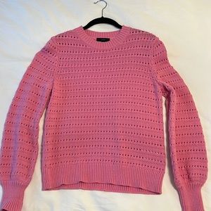 J. Crew Balloon-sleeve pointelle sweater - never worn